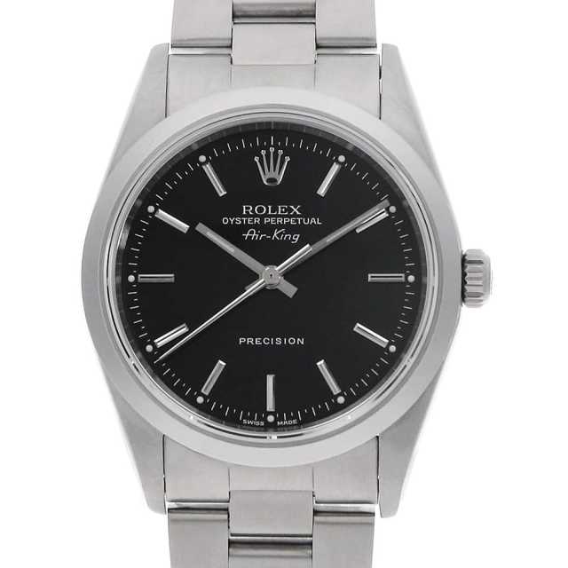 ロレックス エアキング 14000M ブラック バー K番 中古 メンズ