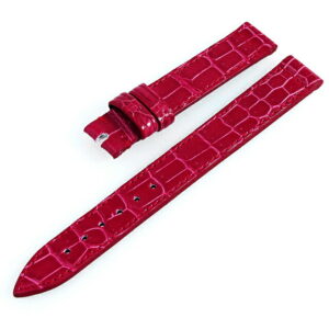 RASINオリジナル フランクミュラー ロングアイランド 尾錠用 クロコダイル 裏ラバー 艶有り 赤/レッド 12mm-12mm FMLIAB1212 WEB限定品