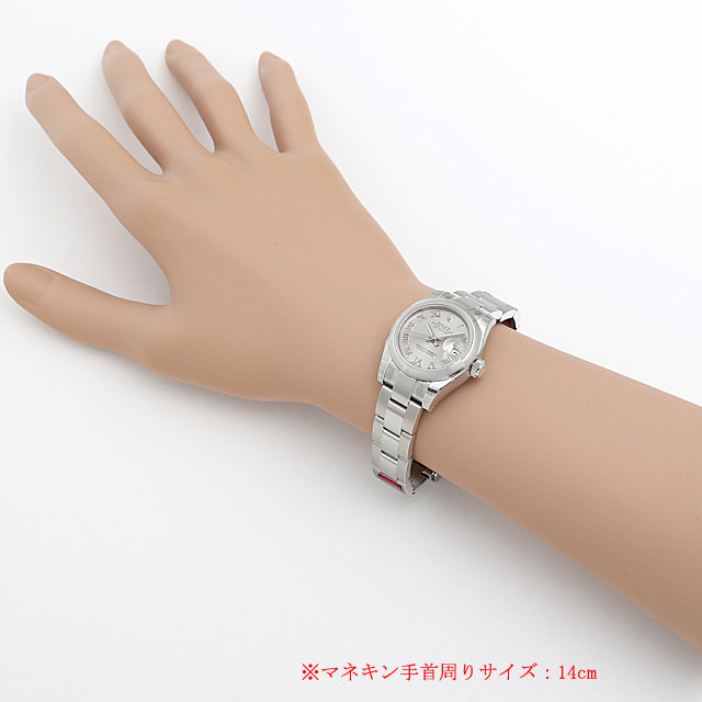 ロレックス デイトジャスト 179160 グレー/ローマ 新品 レディース