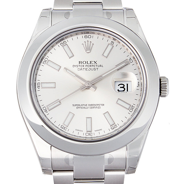 ロレックス デイトジャストII 116300 シルバー/バー 新品 メンズ
