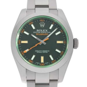 ロレックス ミルガウス グリーンガラス 116400GV ブラック ランダム番 中古 メンズ
