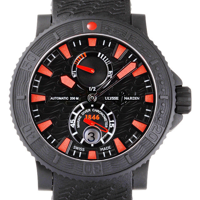 ユリスナルダン マキシマリーンダイバー ブラックシー 263-92-3C 新品 メンズ