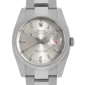 ロレックス デイトジャスト 116200 シルバー バー M番 中古 メンズ