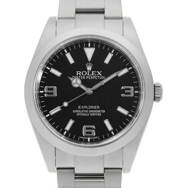 ロレックス エクスプローラーI 前期型 ブラックアウト 214270 ブラック ランダム番 中古 メンズ