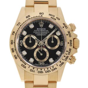 ロレックス コスモグラフ デイトナ 8Pダイヤ 116508G ブラック ゴールドサークル ランダム番 中古 メンズ