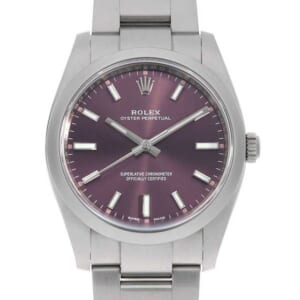 ロレックス オイスターパーペチュアル 114200 レッドグレープ ランダム番 中古 メンズ