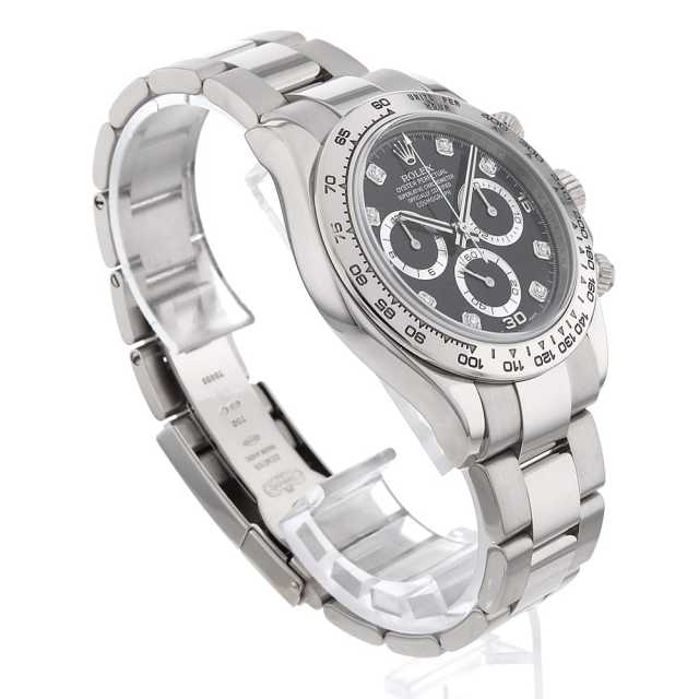 ロレックス コスモグラフ デイトナ 8Pダイヤ 116509G ブラック Z番 中古 メンズ