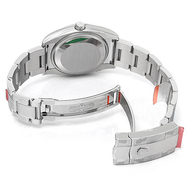 ロレックス オイスターパーペチュアルデイト 5Pダイヤ 115234G ブラック/アラビア 新品 メンズ