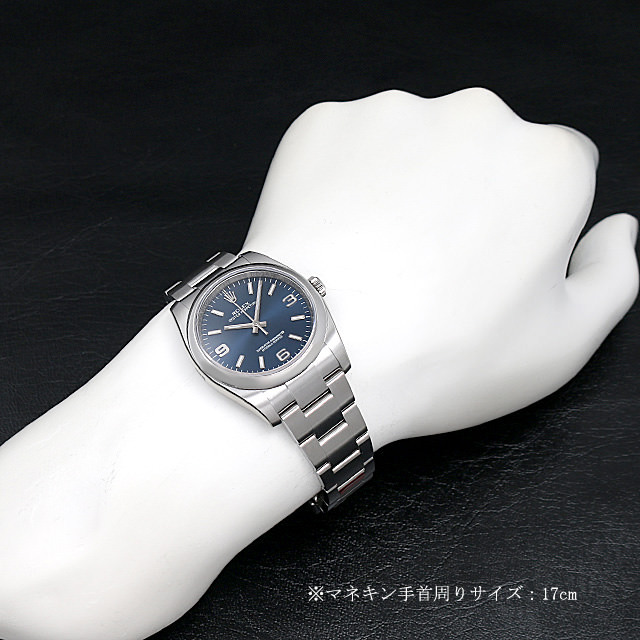 ロレックス オイスターパーペチュアル 116000 ブルー/369ホワイトバー 新品 メンズ