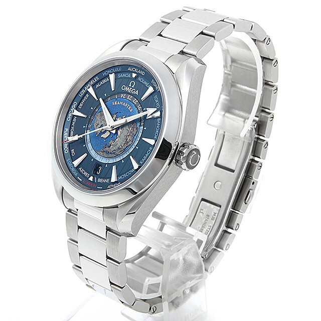 オメガ シーマスター アクアテラ 150M コーアクシャル マスタークロノメーター GMT ワールドタイマー 43MM 220.10.43.22.03.001 新品 メンズ