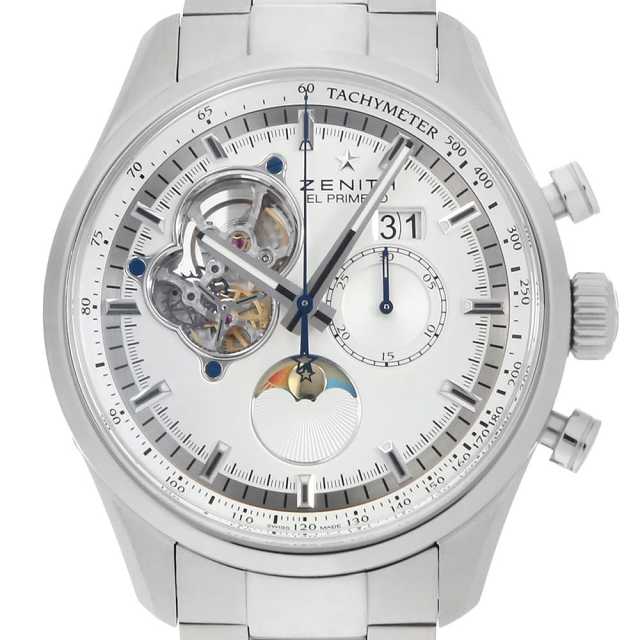 ゼニス エルプリメロ クロノマスターオープン ムーン&サンフェイズ 03.2160.4047/01.M2160 中古 メンズ