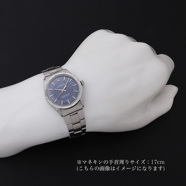 ロレックス オイスターパーペチュアル 1007 ブルー バー ラジアルダイアル 37番 アンティーク メンズ