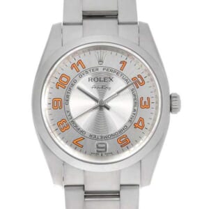 ロレックス エアキング 114200 シルバー コンセントリック オレンジアラビア M番 中古 メンズ