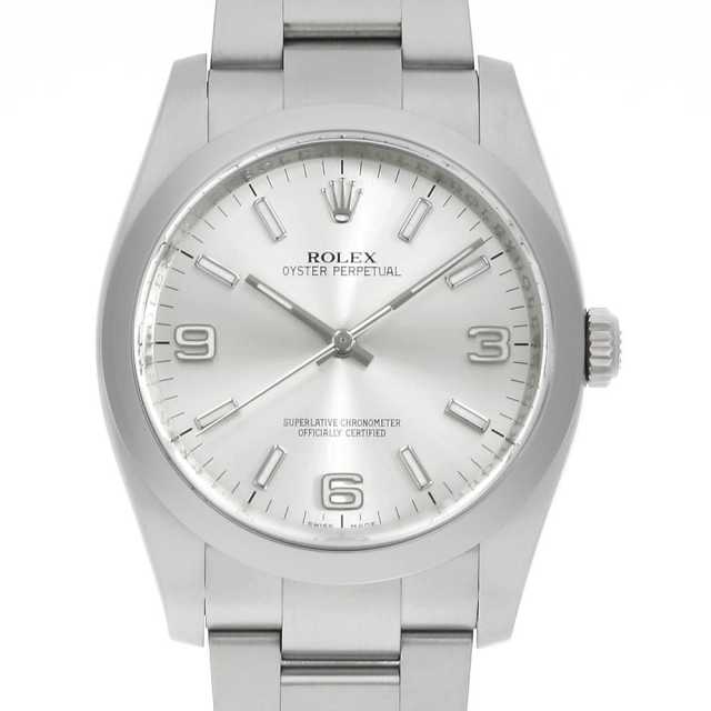 ロレックス オイスターパーペチュアル 116000 シルバー 369ホワイトバー ランダム番 中古 メンズ