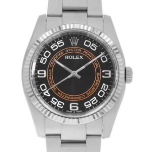ロレックス オイスターパーペチュアル 116034 ブラック コンセントリック アラビア V番 中古 メンズ