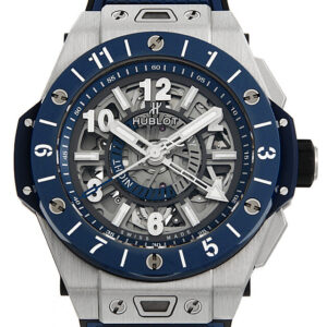 ウブロ ビッグバン ウニコ チタニウム GMT ブルーセラミック 471.NL.7112.RX 新品 メンズ