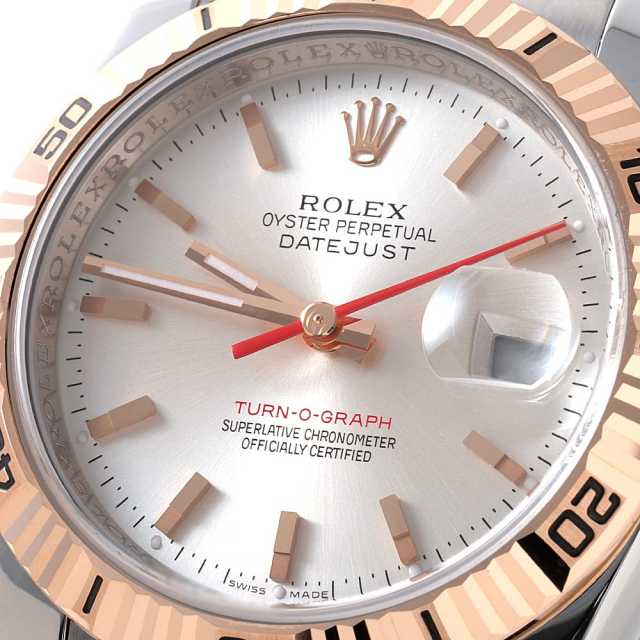 ロレックス ターノグラフ 116261 シルバー 3列 オイスターブレス F番 中古 メンズ