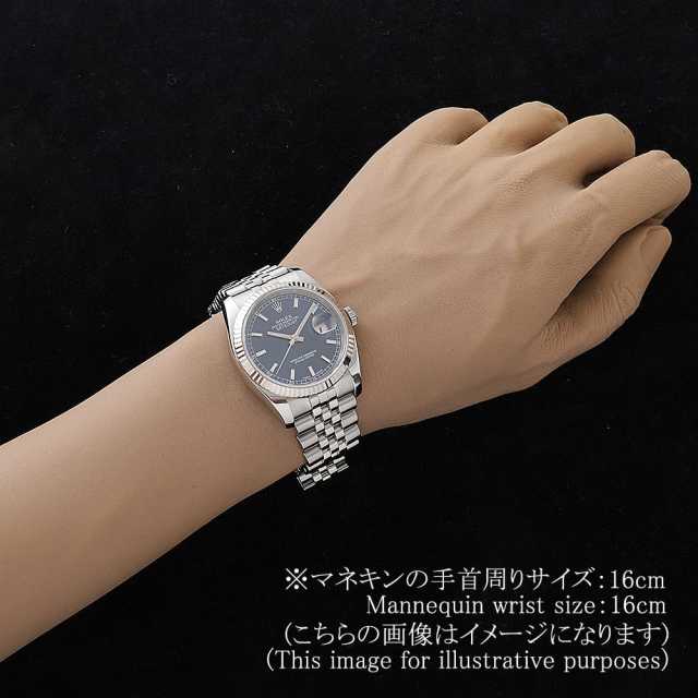 ロレックス デイトジャスト 116234 ブルー バー 5列 ジュビリーブレス M番 中古 メンズ