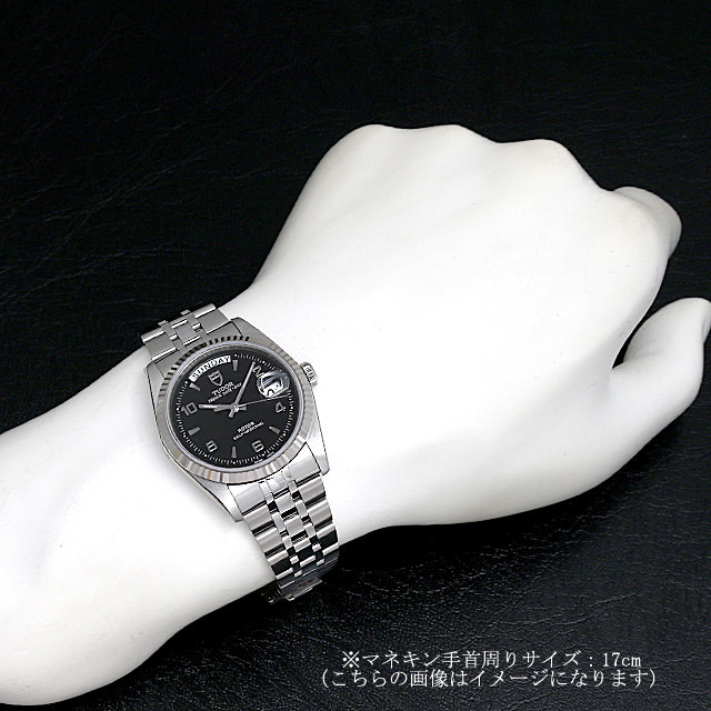 チューダー プリンス デイトデイ 76214 ブラック/飛びアラビア 新品 メンズ