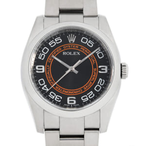ロレックス オイスターパーペチュアル 116000 ブラック コンセントリック V番 中古 メンズ