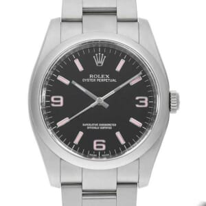 ロレックス オイスターパーペチュアル 116000 ブラック 369ピンクバー V番 中古 メンズ