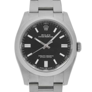ロレックス オイスターパーペチュアル 116000 ブラック バー ランダム番 中古 メンズ