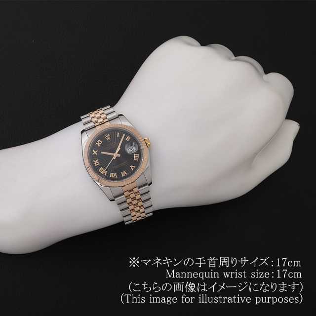 ロレックス デイトジャスト36 116231 ブラック ローマ サンビーム D番 中古 メンズ
