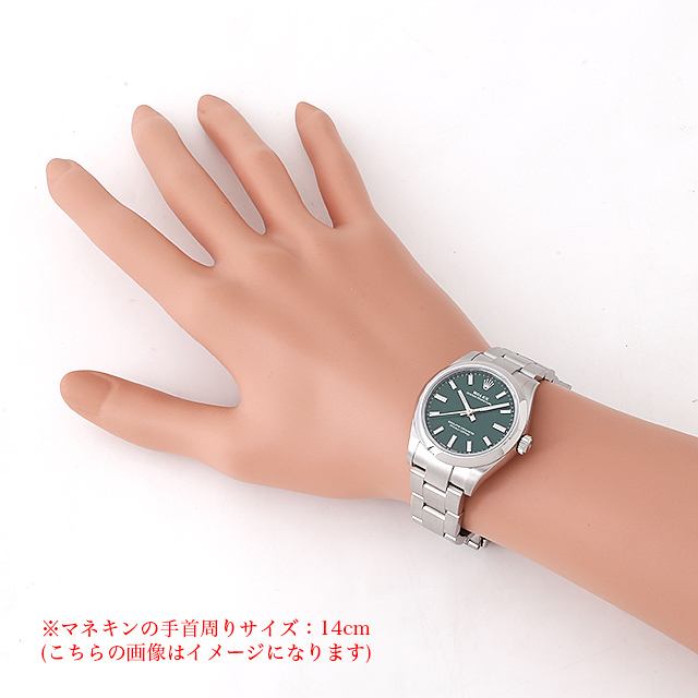 ロレックス オイスターパーペチュアル31 277200 グリーン/ホワイトバー 新品 レディース