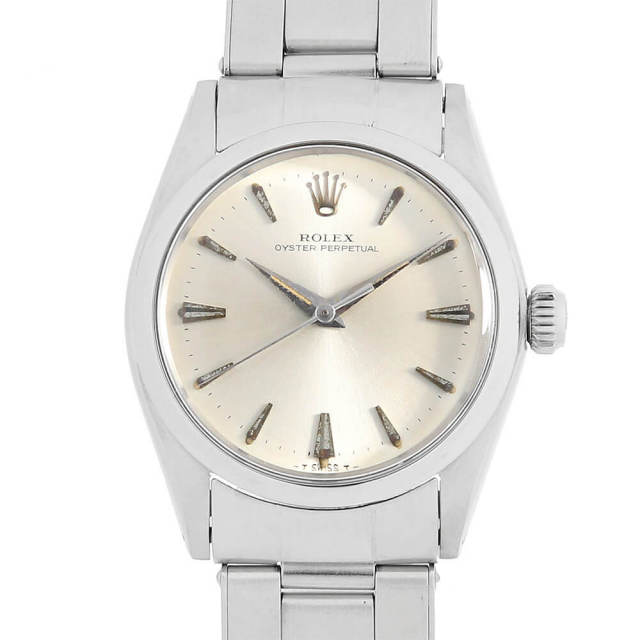 ロレックス オイスターパーペチュアル 6548 シルバー バー リベットブレス 10番 アンティーク ボーイズ(ユニセックス)