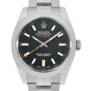ロレックス ミルガウス グリーンガラス 116400GV ブラック ランダム番 中古 メンズ