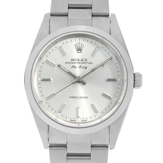 ロレックス エアキング 14000 シルバー バー A番 中古 メンズ