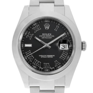 ロレックス デイトジャストII 116300 ブラック ローマ ランダム番 中古 メンズ