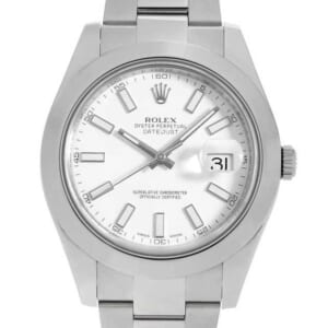 ロレックス デイトジャストII 116300 ホワイト バー G番 中古 メンズ