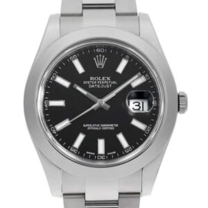 ロレックス デイトジャストII 116300 ブラック バー ランダム番 中古 メンズ