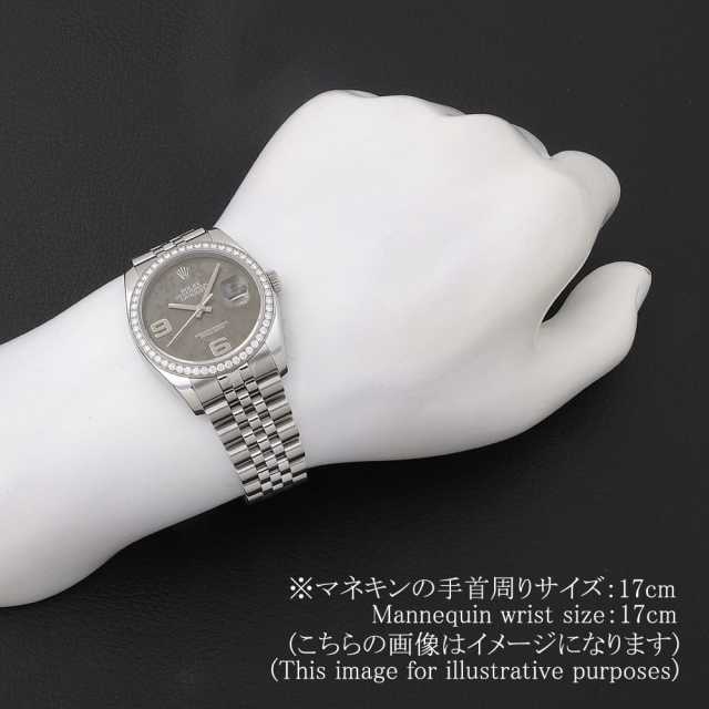 ロレックス デイトジャスト ベゼルダイヤ 116244 ブラウン フラワーモチーフ 69 5列 ジュビリーブレス ランダム番 中古 メンズ
