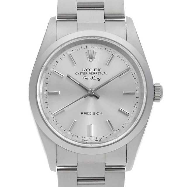 ロレックス エアキング 14000M シルバー バー D番 中古 メンズ