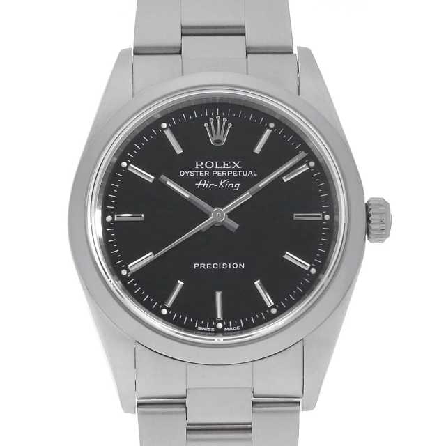 ロレックス エアキング 14000M ブラック K番 中古 メンズ