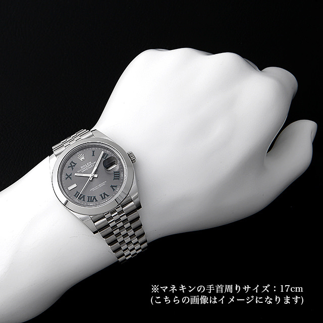 ロレックス デイトジャスト41 ジュビリーブレス 126300 グレー/グリーンローマ 未使用 メンズ