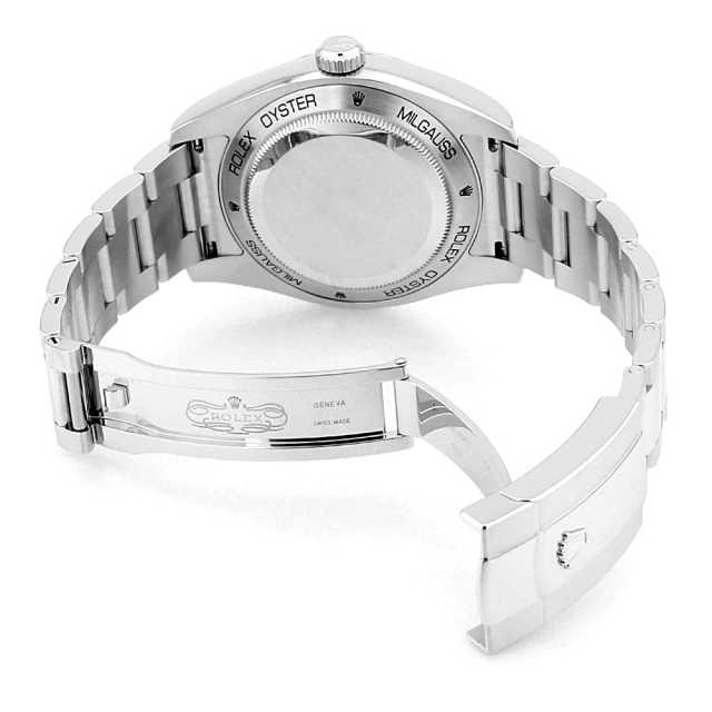 ロレックス ミルガウス グリーンガラス 116400GV ブラック ランダム番 中古 メンズ