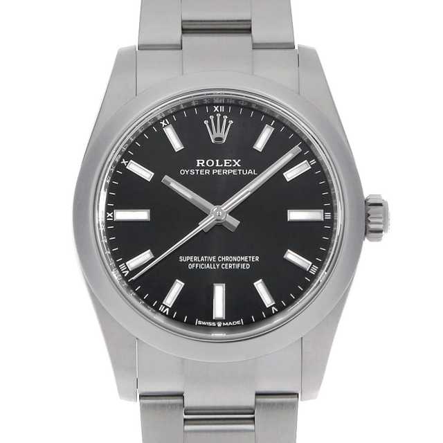 ロレックス オイスターパーペチュアル 124200 ブラック バー ランダム番 中古 メンズ