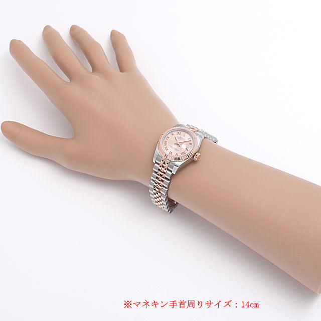 ロレックス デイトジャスト 179171 ピンク/ローマ 新品 レディース
