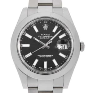 ロレックス デイトジャストII 116300 ブラック バー ランダム番 中古 メンズ