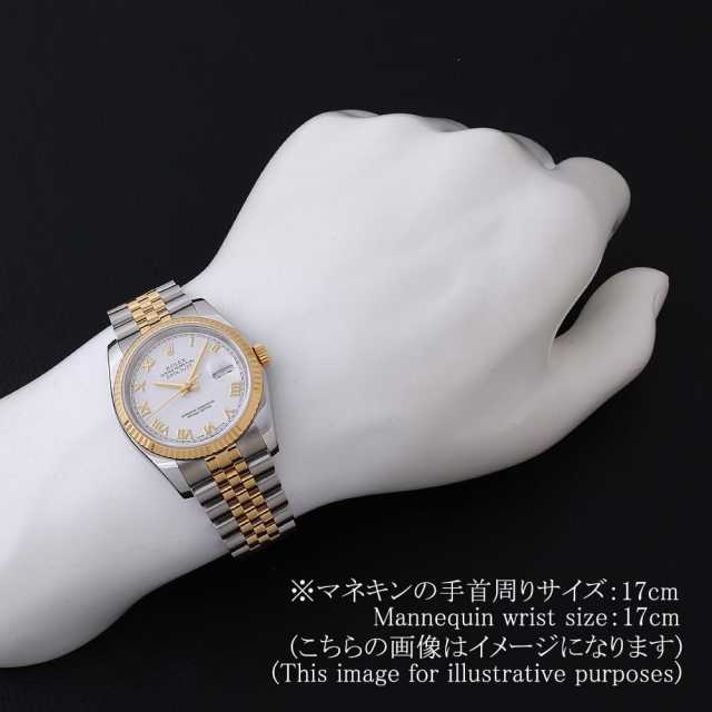 ロレックス デイトジャスト 116233 ホワイト ローマ 5列 ジュビリーブレス ランダム番 中古 メンズ