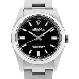 ロレックス オイスターパーペチュアル 116000 ブラック/ホワイトバー ランダムシリアル 中古 メンズ
