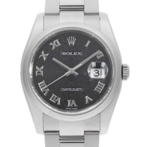 ロレックス デイトジャスト 116200 ブラック 彫りコンピューター ローマ M番 中古 メンズ