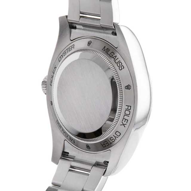 ロレックス ミルガウス グリーンガラス 116400GV ブラック ランダム番 中古 メンズ