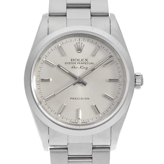 ロレックス エアキング 14000 シルバー バー U番 中古 メンズ