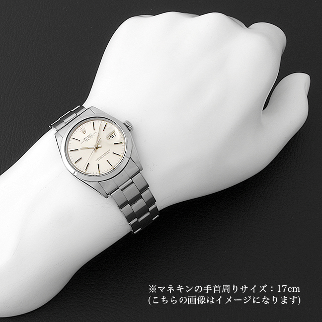 ロレックス オイスターパーペチュアル デイト 1500 シルバー/バー 23番 アンティーク メンズ