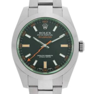 ロレックス ミルガウス グリーンガラス 116400GV ブラック ランダム番 中古 メンズ