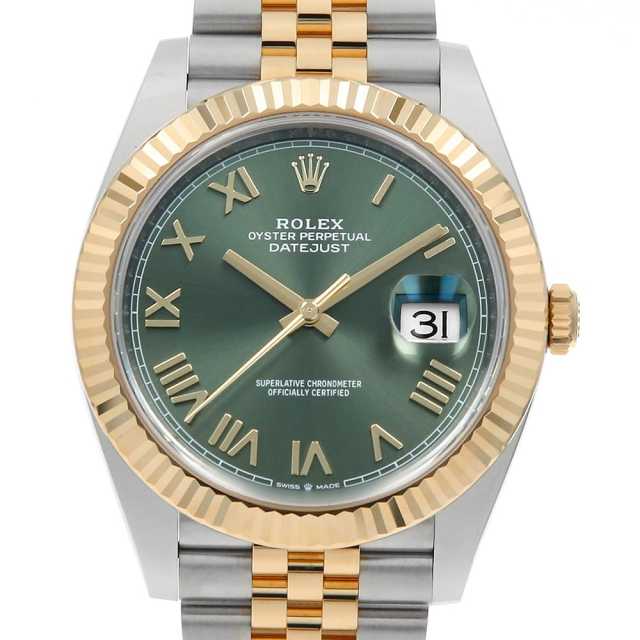 ロレックス デイトジャスト 126333 オリーブグリーン ローマ 5列 ジュビリーブレス ランダム番 中古 メンズ